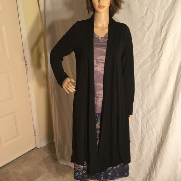 NIB Rags & Couture Black Knee-Length Cardigan - Picture 2 of 3